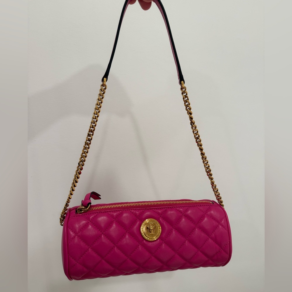 VESARCE Pink quilted Shoulder Bag